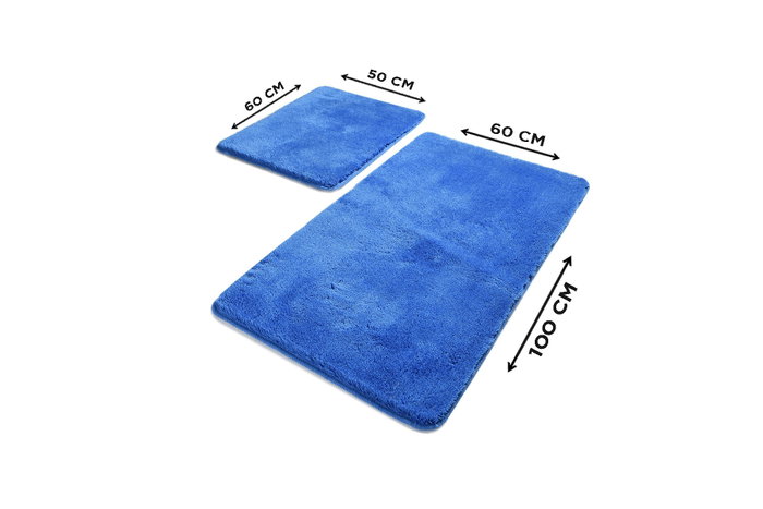 Mijölnir Havai - Blue Juego de Alfombras de Baño Acrílicas, Antideslizante, Antibacteriano, Lavable a Máquina, 2 Piezas