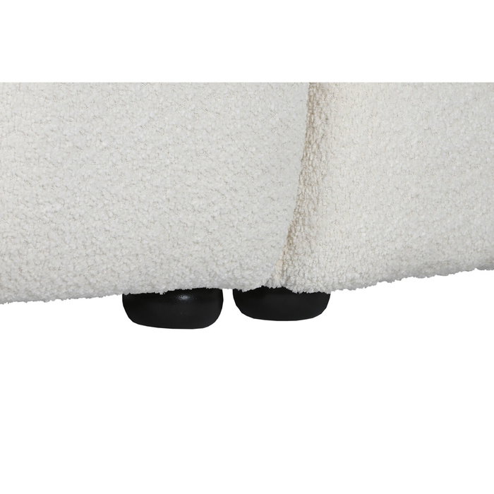 DKD Home Decor Sofá de Poliéster y Madera Blanco Bucle DKD Home Decor Sofá de Poliéster y Madera Blanco Bucle