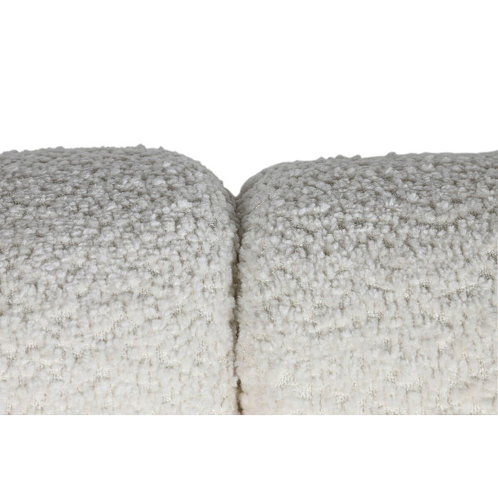 DKD Home Decor Sofá de Poliéster y Madera Blanco Bucle DKD Home Decor Sofá de Poliéster y Madera Blanco Bucle