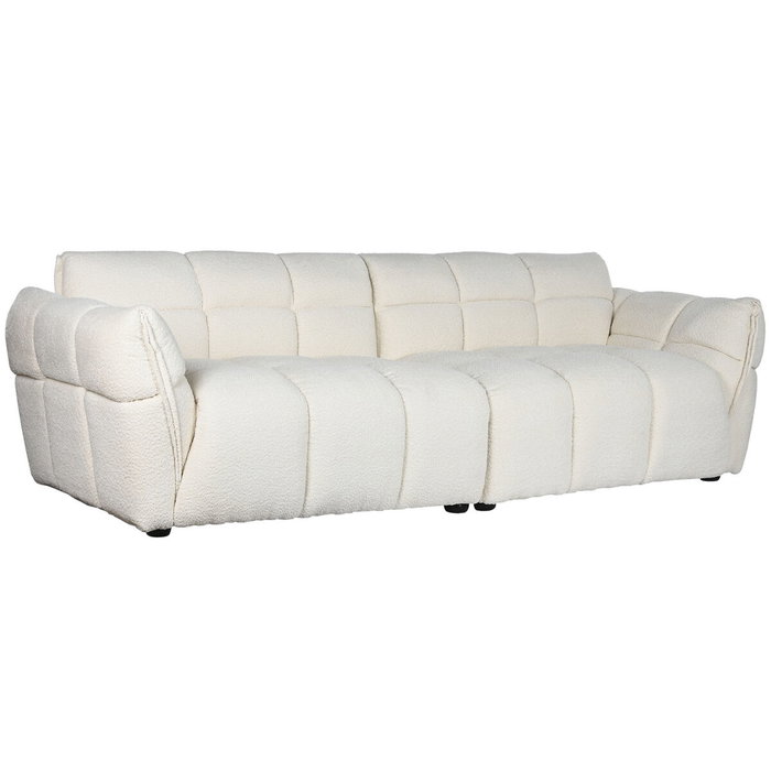 DKD Home Decor Sofá de Poliéster y Madera Blanco Bucle DKD Home Decor Sofá de Poliéster y Madera Blanco Bucle