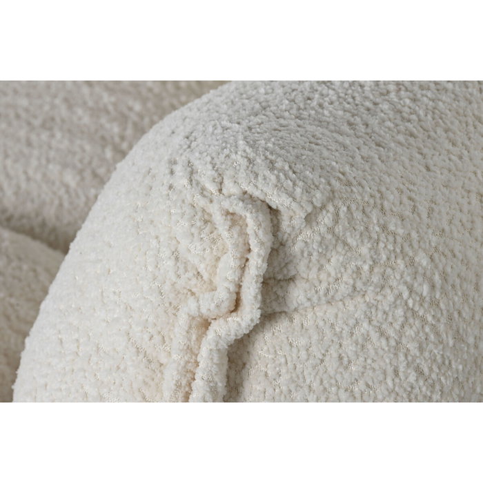DKD Home Decor Sofá de Poliéster y Madera Blanco Bucle DKD Home Decor Sofá de Poliéster y Madera Blanco Bucle