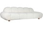 DKD Home Decor Sofá de Poliéster y Madera Blanco Bucle