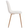 Home Deco Factory Silla Freya Tapizado Rizo Colección Natural, Madera y Hierro, Asiento Poliéster 47cm, 50x44x86 cm, Soporta 110 kg