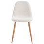 Home Deco Factory Silla Freya Tapizado Rizo Colección Natural, Madera y Hierro, Asiento Poliéster 47cm, 50x44x86 cm, Soporta 110 kg