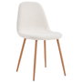 Home Deco Factory Silla Freya Tapizado Rizo Colección Natural, Madera y Hierro, Asiento Poliéster 47cm, 50x44x86 cm, Soporta 110 kg