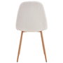 Home Deco Factory Silla Freya Tapizado Rizo Colección Natural, Madera y Hierro, Asiento Poliéster 47cm, 50x44x86 cm, Soporta 110 kg