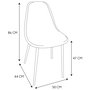 Home Deco Factory Silla Freya Tapizado Rizo Colección Natural, Madera y Hierro, Asiento Poliéster 47cm, 50x44x86 cm, Soporta 110 kg