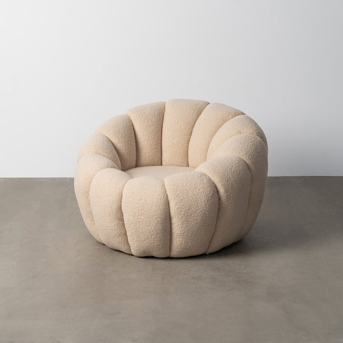 Sillón Beige Tejido-Madera 92 X 89 X 61 cm