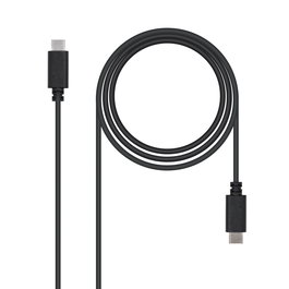 NANOCABLE USB 2.0, 2m, 2 m, USB C, USB C, USB 2.0, Hembra/Hembra, Negro