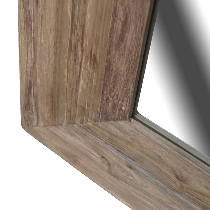 DKD Home Decor Espejo de Teca Reciclada Natural 60x80 cm