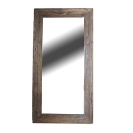 DKD Home Decor Espejo de Teca Reciclada Natural 60x80 cm