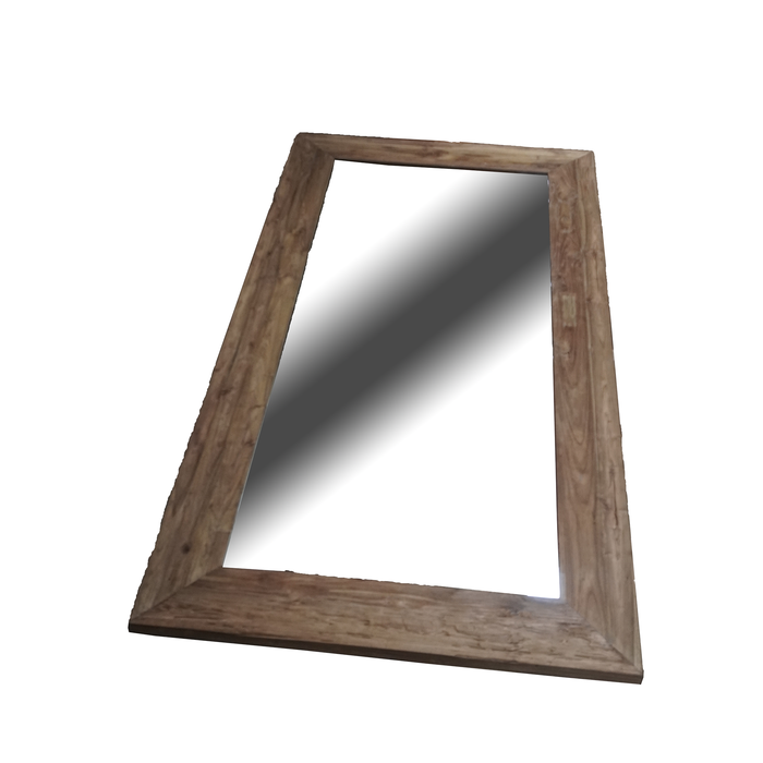 DKD Home Decor Espejo de Teca Reciclada Natural 60x80 cm