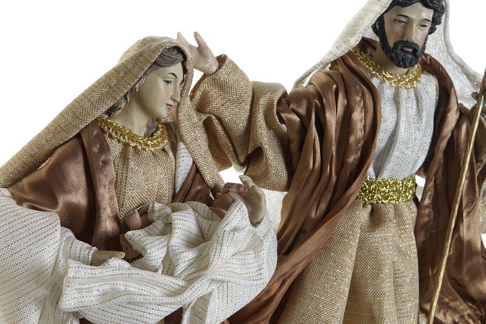 DKD Home Decor Nacimiento Navidad Moderna Dorado 50 x 50 x 5 cm DKD Home Decor Nacimiento Navidad Moderna Dorado 50 x 50 x 5 cm