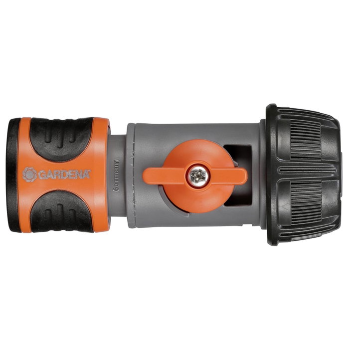 GARDENA Conector de manguera con válvula de control 19 mm (3/4 pulg)