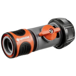 GARDENA Conector de manguera con válvula de control 19 mm (3/4 pulg)