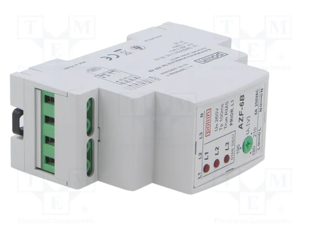 POLLIN AZF-6B Relé de monitorización de tensión 3 x 400V AC 8A