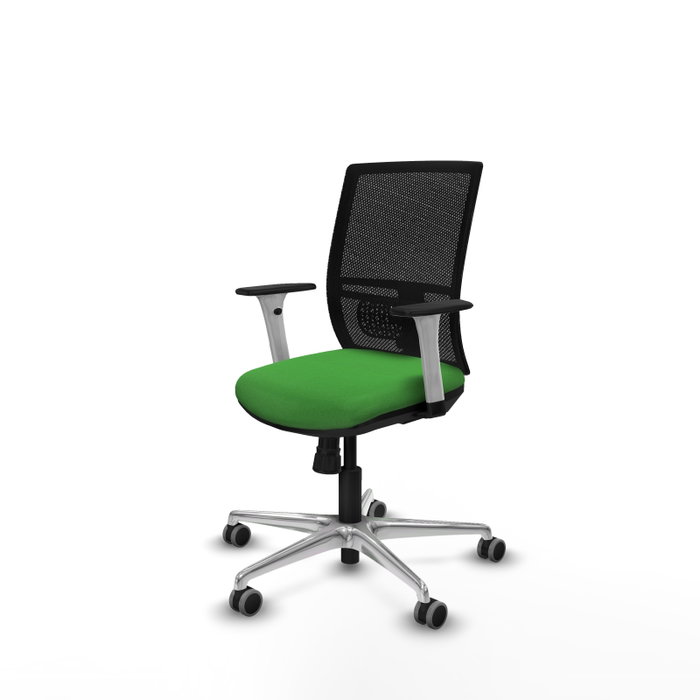 PIQUERAS Y CRESPO Silla de oficina Yunquera con mecanismo Sincro, Tela Verde y Malla Negra PIQUERAS Y CRESPO Silla de oficina Yunquera con mecanismo Sincro, Tela Verde y Malla Negra