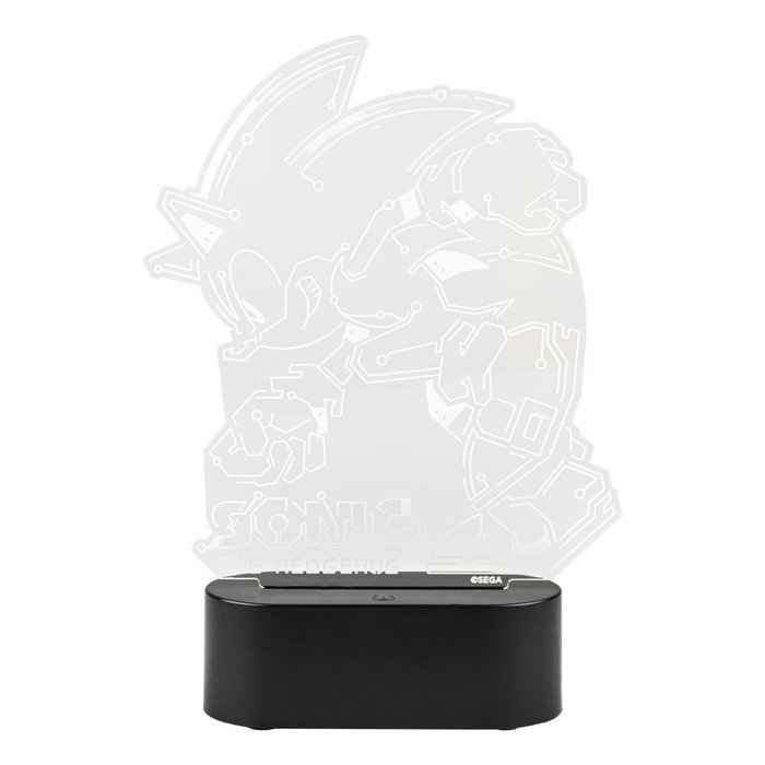 ERIK Lámpara LED Sonic the Hedgehog con Múltiples Modos de Iluminación - Fabricada en ABS y Metacrilato - Funciona con Pilas AAA o USB-C