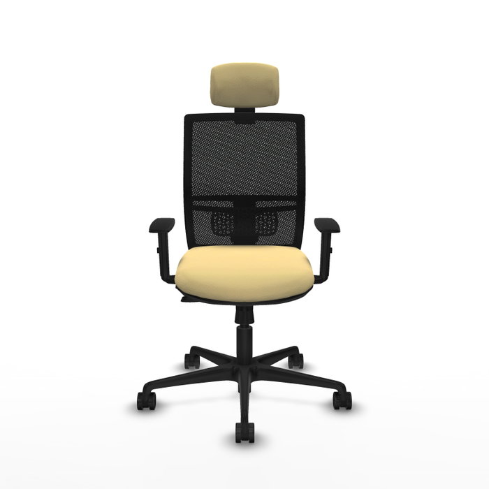PIQUERAS Y CRESPO Silla de oficina Yunquera con mecanismo Sincro/Traslack Crema y Negro PIQUERAS Y CRESPO Silla de oficina Yunquera con mecanismo Sincro/Traslack Crema y Negro