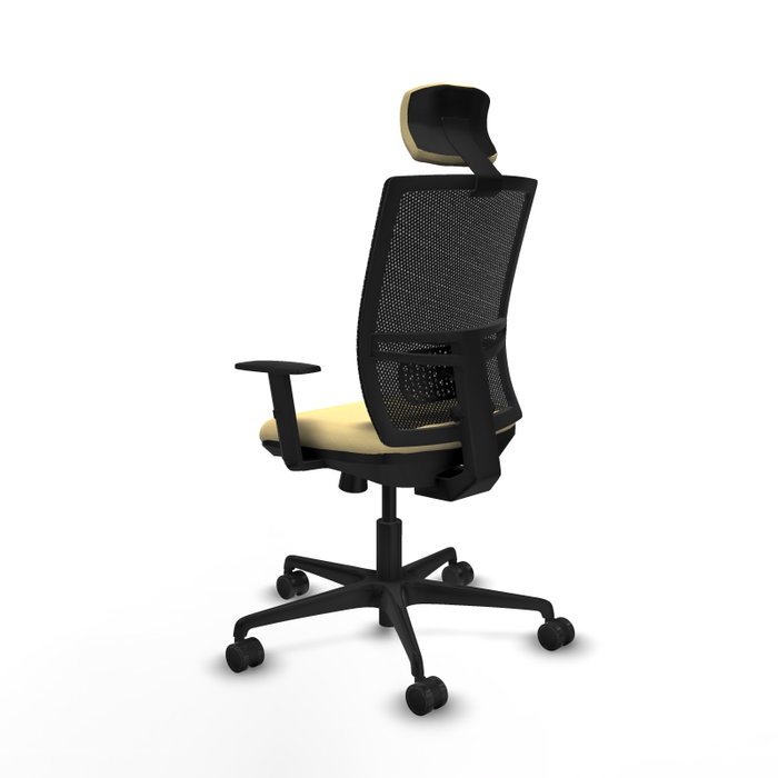 PIQUERAS Y CRESPO Silla de oficina Yunquera con mecanismo Sincro/Traslack Crema y Negro PIQUERAS Y CRESPO Silla de oficina Yunquera con mecanismo Sincro/Traslack Crema y Negro