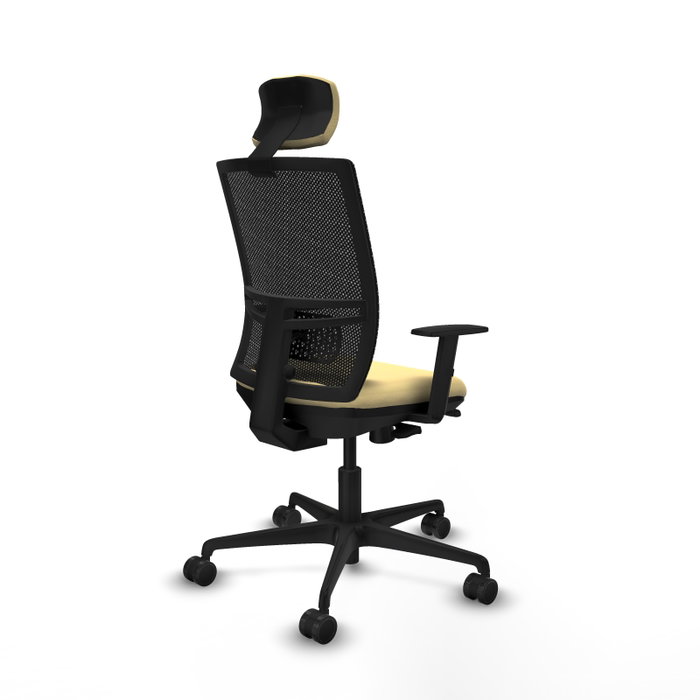 PIQUERAS Y CRESPO Silla de oficina Yunquera con mecanismo Sincro/Traslack Crema y Negro PIQUERAS Y CRESPO Silla de oficina Yunquera con mecanismo Sincro/Traslack Crema y Negro