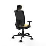 PIQUERAS Y CRESPO Silla de oficina Yunquera con mecanismo Sincro/Traslack Crema y Negro