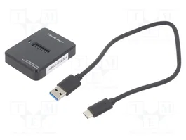 QOLTEC Estación de acoplamiento USB 3.1 Gen 2 PCI Express PnP Negro