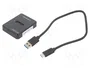 QOLTEC Estación de acoplamiento USB 3.1 Gen 2 PCI Express PnP Negro