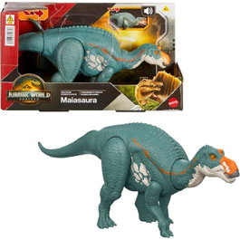 Mattel Jurassic World Maiasaura Rugido Salvaje Figura de Dinosaurio con Ataque y Rugido, 31,7 cm, +4 años