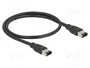 DeLOCK Cable FireWire 400 de 6 pines a 6 pines, 0,5 m, Negro
