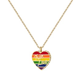 Chiara Ferragni Colgante Love Rainbow Enamel Dorado