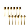 Summa Satin Oro Cuchara Postre de Acero Inoxidable, 185 mm (Set de 12)