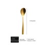 Summa Satin Oro Cuchara Postre de Acero Inoxidable, 185 mm (Set de 12)