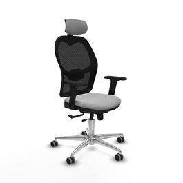 PIQUERAS Y CRESPO Silla de oficina Jorquera Sincro/Traslack Gris claro y Negro