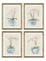 DKD Home Decor Cuadro Abeto Cristal Oriental Surtido de 4 Unidades, 35x2,5x45 cm, Azul y Blanco