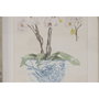 DKD Home Decor Cuadro Abeto Cristal Oriental Surtido de 4 Unidades, 35x2,5x45 cm, Azul y Blanco