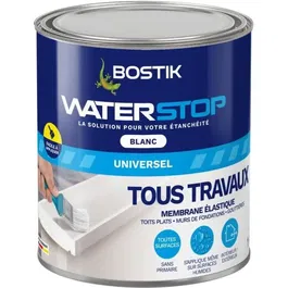 Bostik Membrana Impermeabilizante Waterstop para Reparación de Fugas Bote 1 kg Blanco