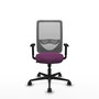 PIQUERAS Y CRESPO Silla de oficina Zulema con mecanismo Sincro, Morado y Gris