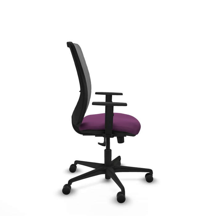 PIQUERAS Y CRESPO Silla de oficina Zulema con mecanismo Sincro, Morado y Gris