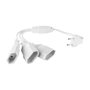 Kabelmeister Cable de extensión Euro con 3 tomas, 0,2 m