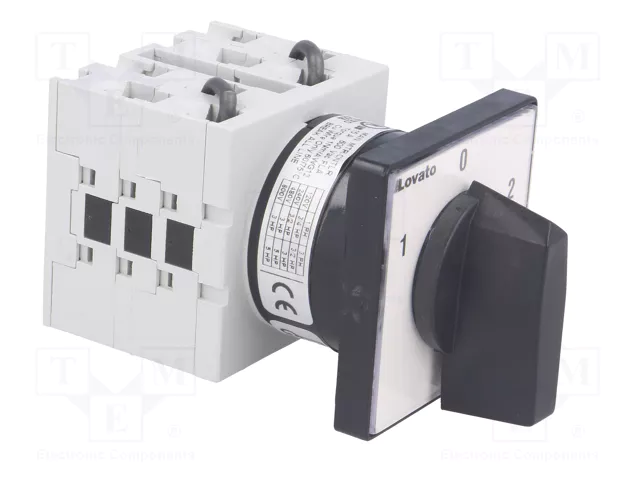 LOVATO ELECTRIC Interruptor Reversible 20A 1-0-2 de 3 Posiciones