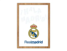 Wondee Marco Iluminado LED para Pared con Ajustes de Intensidad y Color - Real Madrid C.F. - Retroiluminado, 5 Niveles, 3 Temperaturas, MDF, Soporte, USB