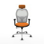 PIQUERAS Y CRESPO Silla de oficina Jorquera Naranja y Blanco