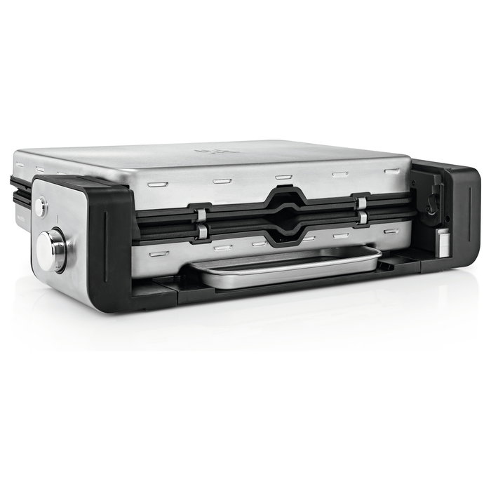 WMF Lono 0415110011 Grill de Contacto 2 en 1 Negro, 2100 W, 1300 cm2, Plancha Antiadherente, Placas de Aluminio, Acero Inoxidable