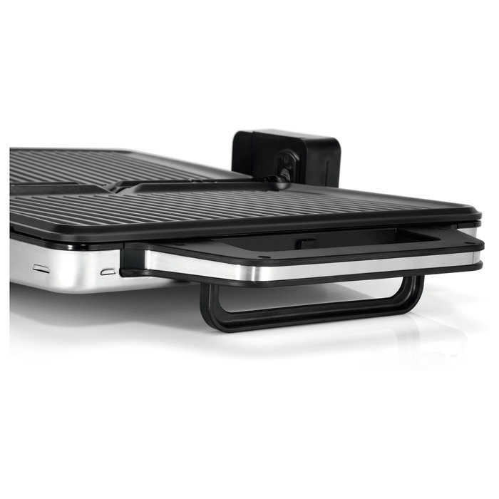 WMF Lono 0415110011 Grill de Contacto 2 en 1 Negro, 2100 W, 1300 cm2, Plancha Antiadherente, Placas de Aluminio, Acero Inoxidable