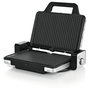 WMF Lono 0415110011 Grill de Contacto 2 en 1 Negro, 2100 W, 1300 cm2, Plancha Antiadherente, Placas de Aluminio, Acero Inoxidable