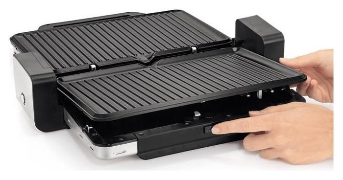 WMF Lono Contact Grill 2 en 1, 2100 W, Negro/Plata
