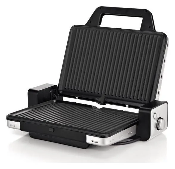WMF Lono Contact Grill 2 en 1, 2100 W, Negro/Plata