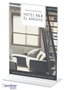 Archivo 2000 Expositor de sobremesa en forma de T A4 vertical cristal transparente