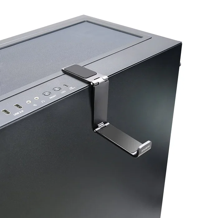 Zalman ZM-FH10 BK Soporte para Auriculares - Accesorio de Aluminio, Caucho y Acero, Color Negro